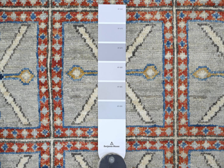 10'0" x 13'7" New Hand Knotted Grey Wool Rectangle Oriental Rug - MOA10221138
