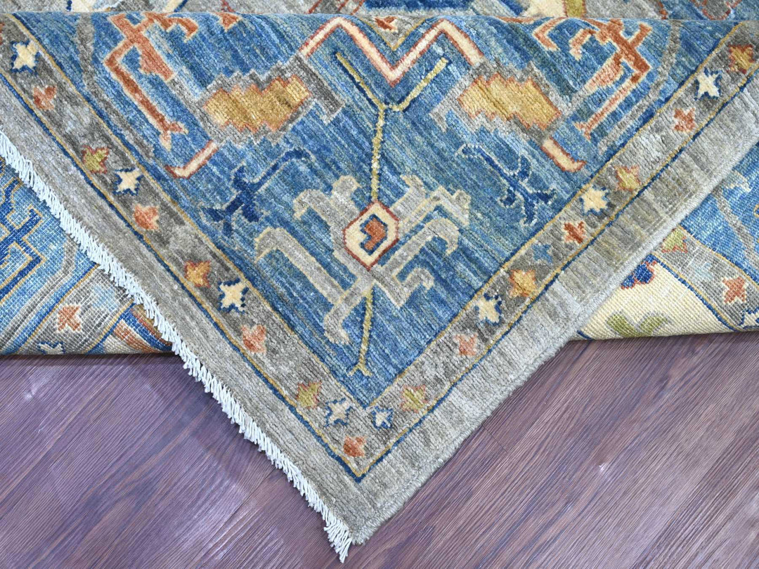 10'0" x 13'10" New Hand Knotted Grey Wool Rectangle Oriental Rug - MOA10221139