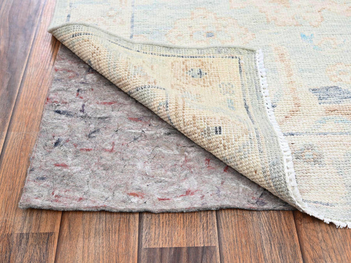 4'11" x 6'9" New Hand Knotted Blue Wool Rectangle Oriental Rug - MOA1022113