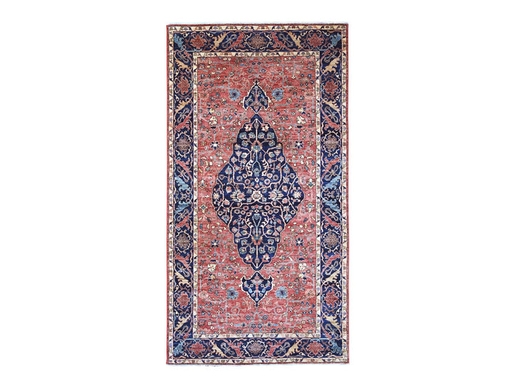 6'1" x 11'7" New Hand Knotted Red Wool Runner Oriental Rug - MOA10221142