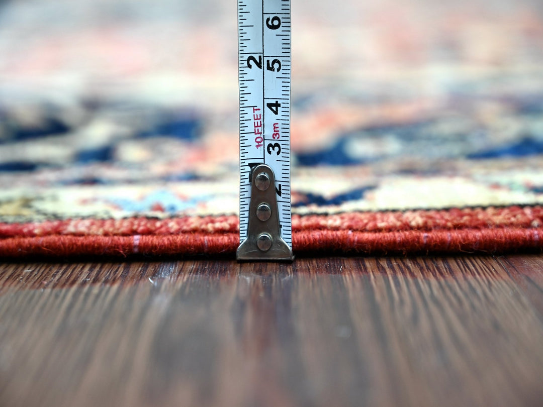 6'1" x 11'7" New Hand Knotted Red Wool Runner Oriental Rug - MOA10221142