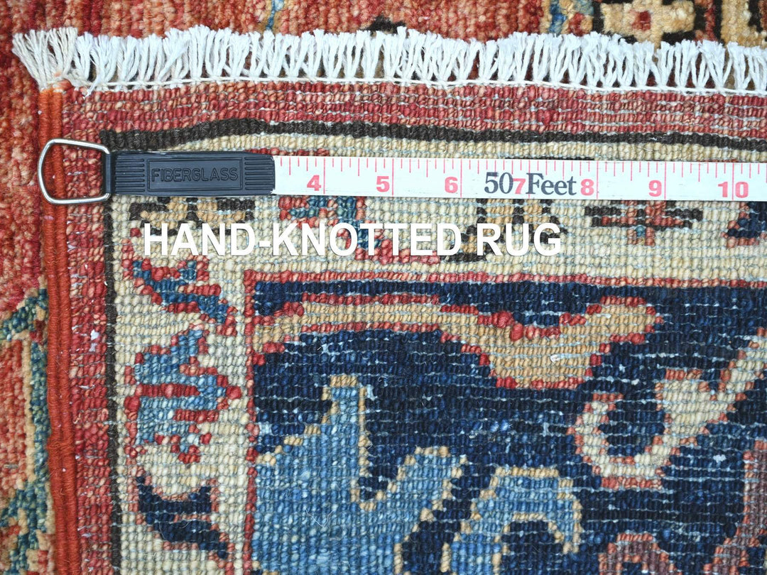 6'1" x 11'7" New Hand Knotted Red Wool Runner Oriental Rug - MOA10221142