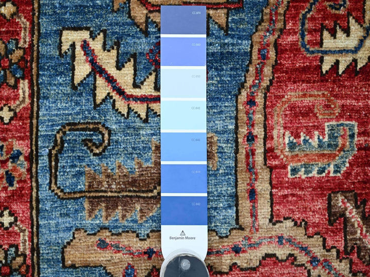 5'10" x 11'9" New Hand Knotted Blue Wool Runner Oriental Rug - MOA10221143