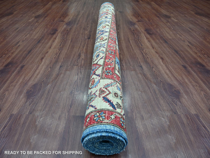 5'10" x 11'9" New Hand Knotted Blue Wool Runner Oriental Rug - MOA10221143