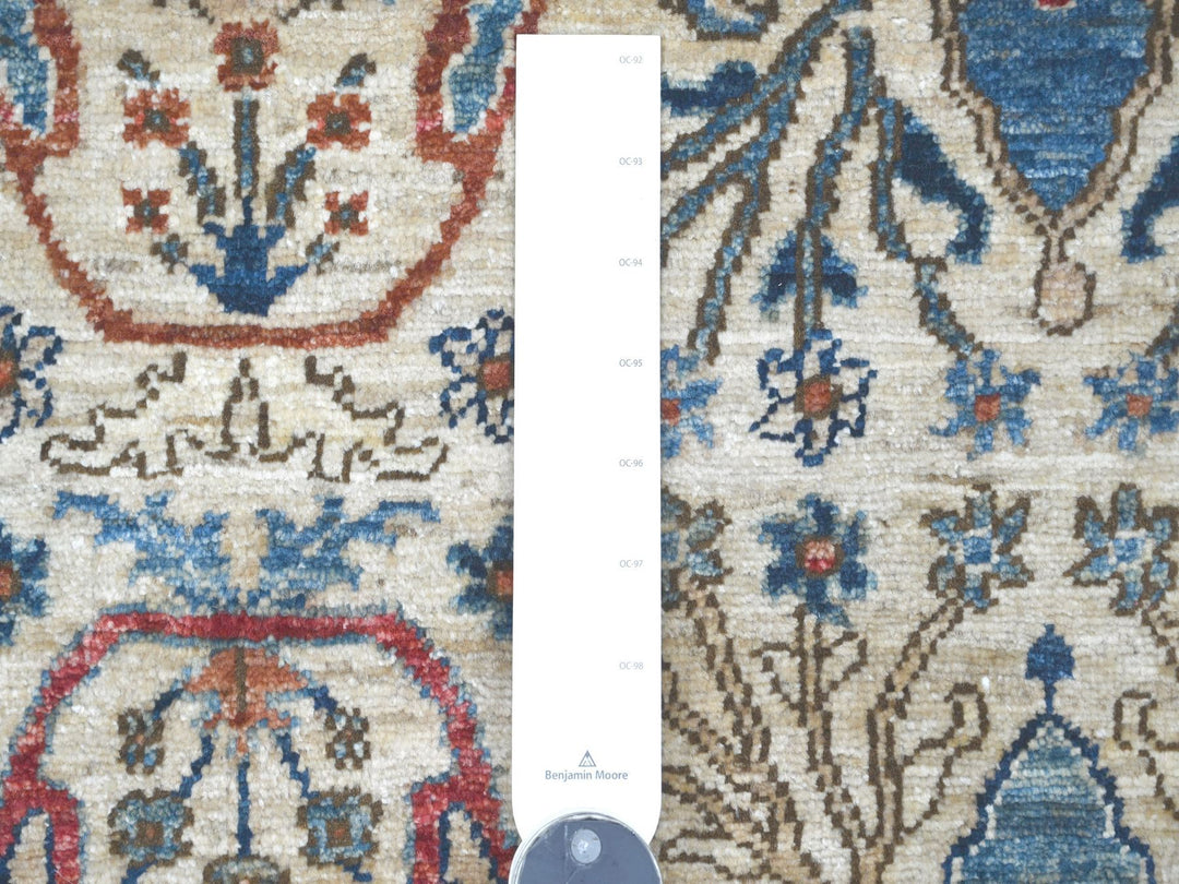 6'0" x 8'10" New Hand Knotted Ivory Wool Rectangle Oriental Rug - MOA10221144