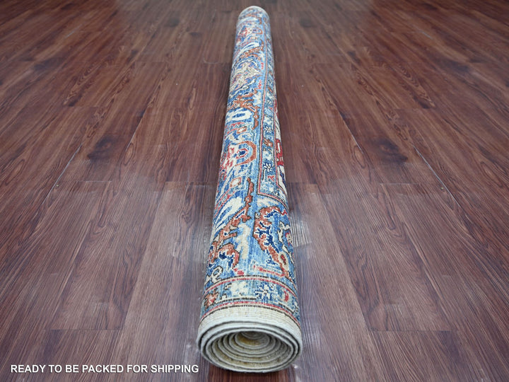 6'0" x 8'10" New Hand Knotted Ivory Wool Rectangle Oriental Rug - MOA10221144