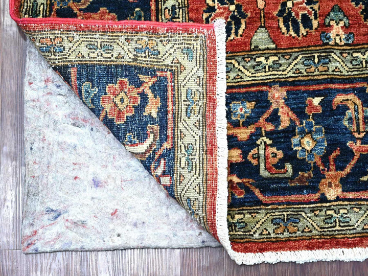 6'0" x 9'0" New Hand Knotted Red Wool Rectangle Oriental Rug - MOA10221146