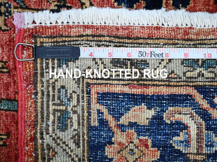 6'0" x 9'0" New Hand Knotted Red Wool Rectangle Oriental Rug - MOA10221146