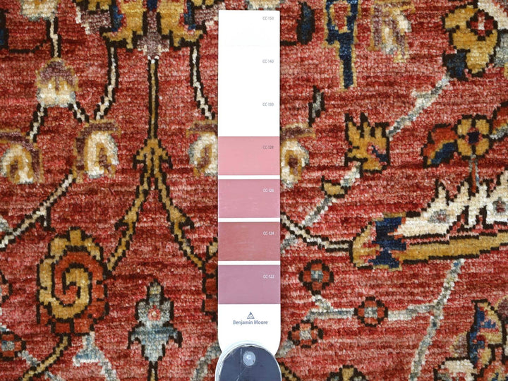 5'0" x 8'2" New Hand Knotted Red Wool Rectangle Oriental Rug - MOA10221147