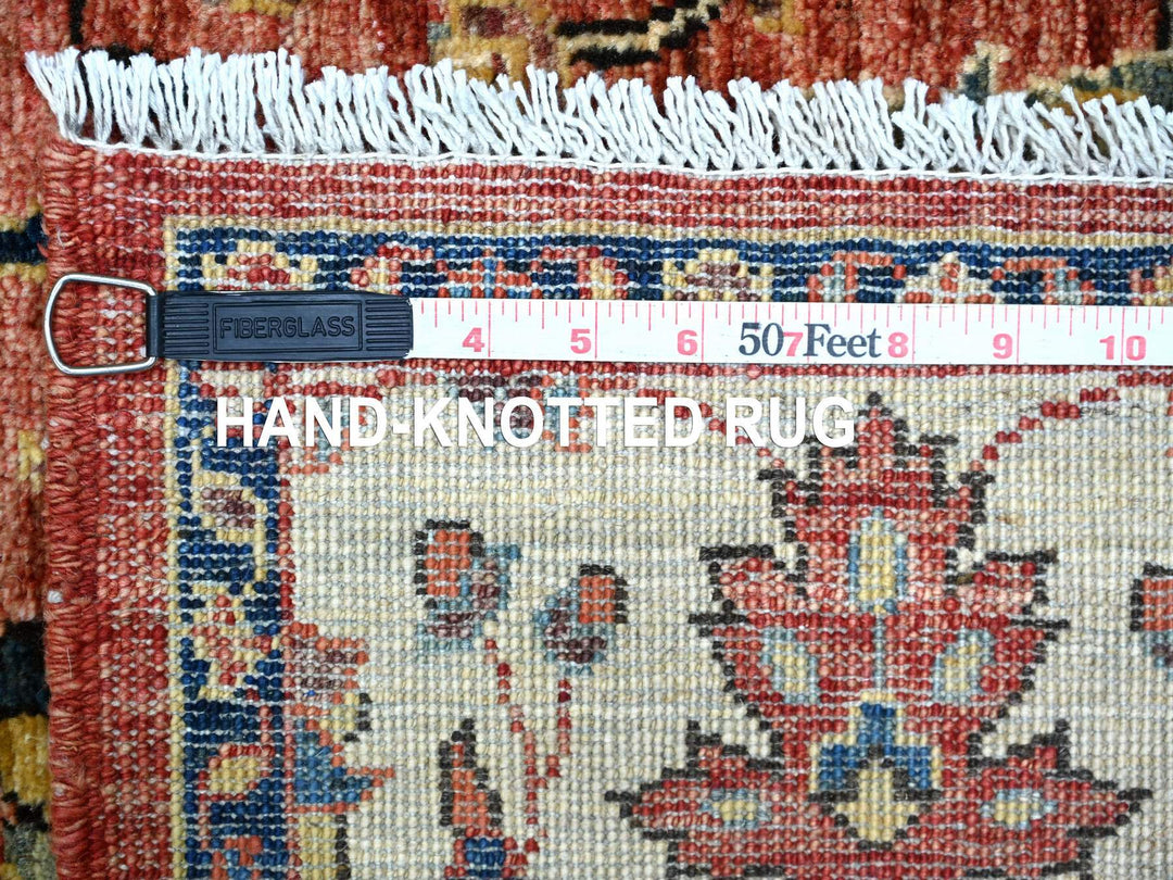 5'0" x 8'2" New Hand Knotted Red Wool Rectangle Oriental Rug - MOA10221147