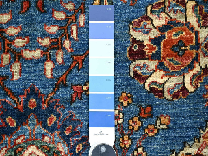 6'4" x 8'8" New Hand Knotted Blue Wool Rectangle Oriental Rug - MOA10221148