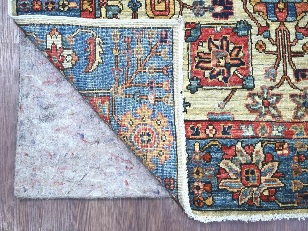 4'1" x 11'8" New Hand Knotted Grey Wool Runner Oriental Rug - MOA10221150