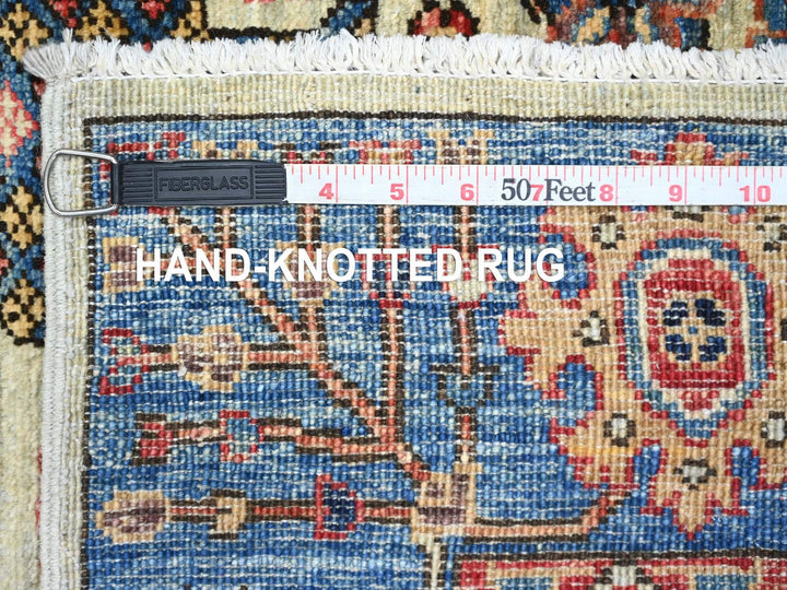 4'1" x 11'8" New Hand Knotted Grey Wool Runner Oriental Rug - MOA10221150