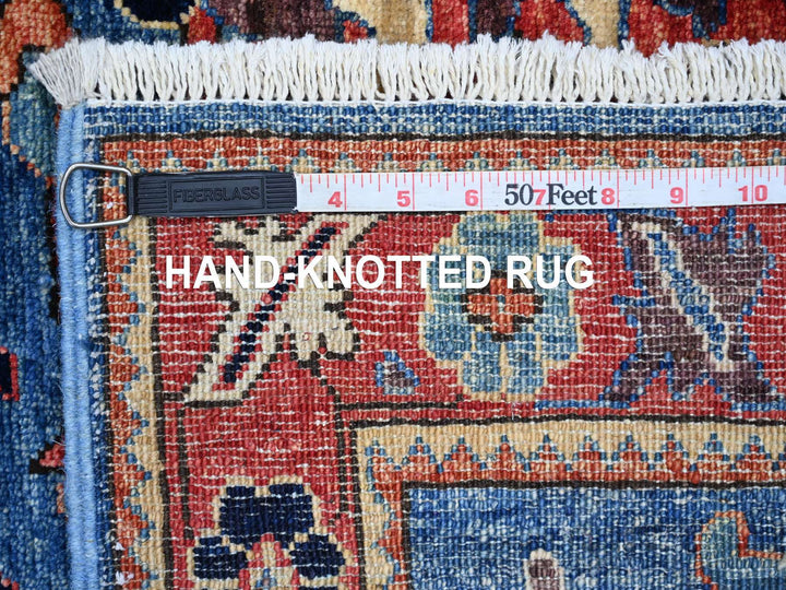 4'0" x 10'0" New Hand Knotted Blue Wool Runner Oriental Rug - MOA10221153