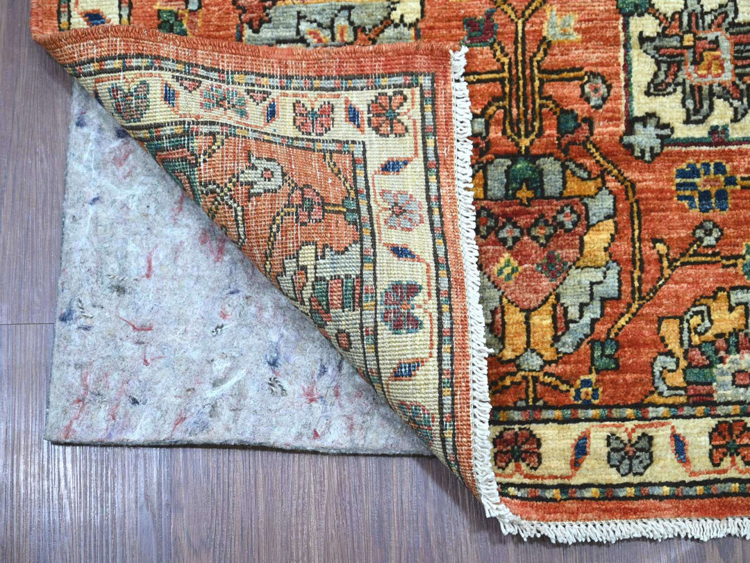 2'8" x 15'9" New Hand Knotted Red Wool Runner Oriental Rug - MOA10221155