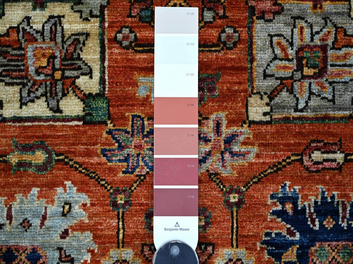 2'8" x 15'9" New Hand Knotted Red Wool Runner Oriental Rug - MOA10221155