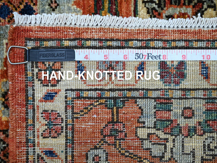 2'8" x 15'9" New Hand Knotted Red Wool Runner Oriental Rug - MOA10221155