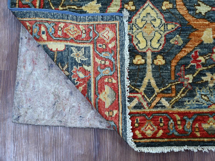 2'11" x 6'0" New Hand Knotted Blue Wool Runner Oriental Rug - MOA10221156