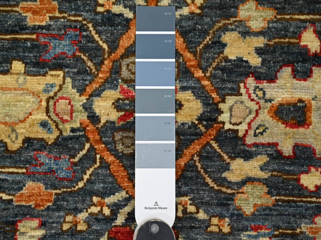 2'11" x 6'0" New Hand Knotted Blue Wool Runner Oriental Rug - MOA10221156
