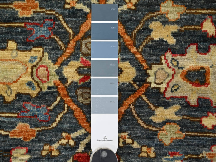 2'11" x 6'0" New Hand Knotted Blue Wool Runner Oriental Rug - MOA10221156