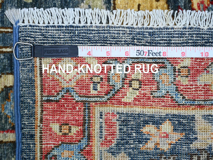 2'11" x 6'0" New Hand Knotted Blue Wool Runner Oriental Rug - MOA10221156