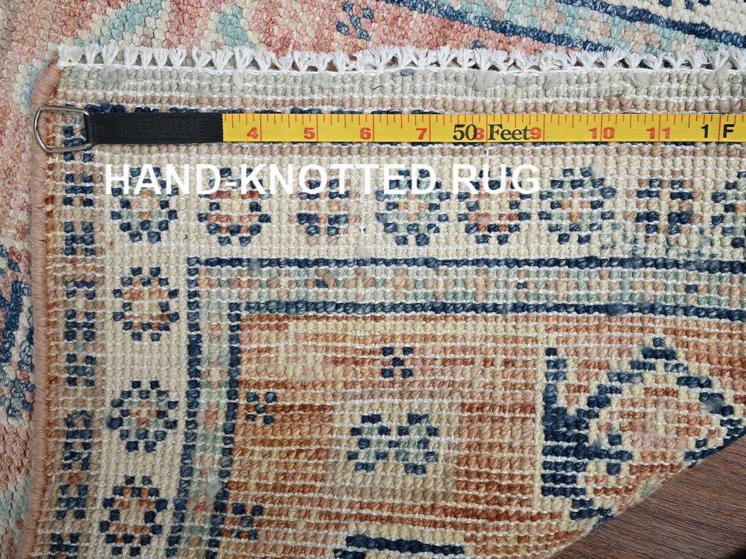 1'11" x 3'1" New Hand Knotted Orange Wool Rectangle Oriental Rug - MOA1022115