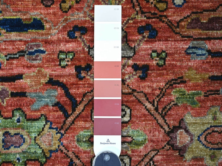 2'11" x 8'0" New Hand Knotted Red Wool Runner Oriental Rug - MOA10221160