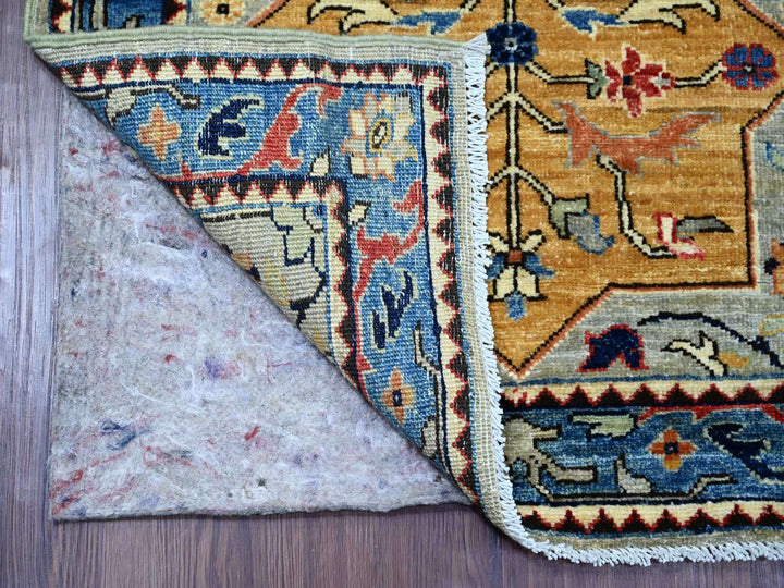 2'6" x 11'8" New Hand Knotted Grey Wool Runner Oriental Rug - MOA10221161
