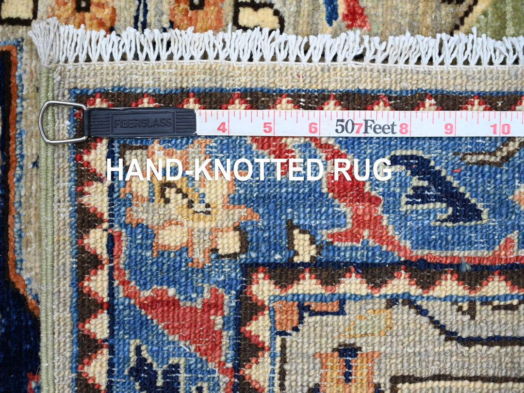 2'6" x 11'8" New Hand Knotted Grey Wool Runner Oriental Rug - MOA10221161