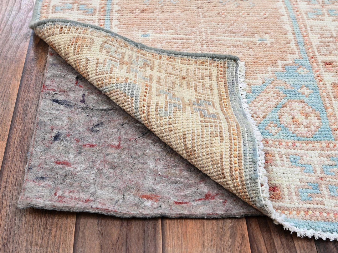 1'9" x 3'1" New Hand Knotted Pink Wool Rectangle Oriental Rug - MOA1022116