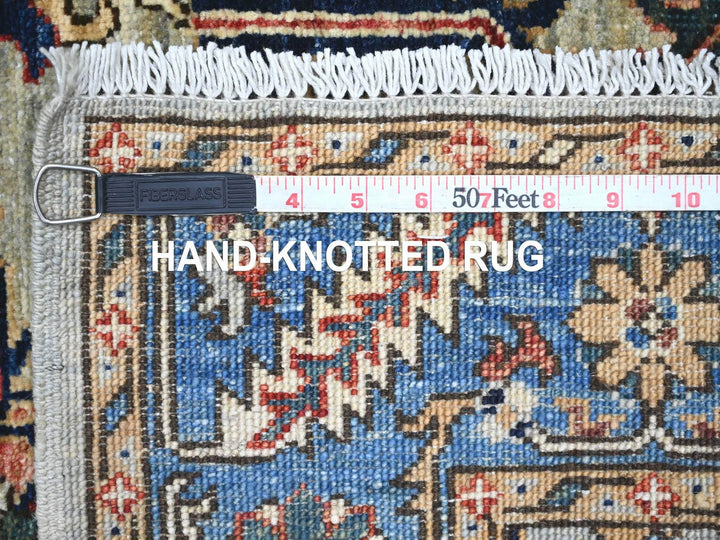 3'1" x 17'5" New Hand Knotted Grey Wool Runner Oriental Rug - MOA10221170