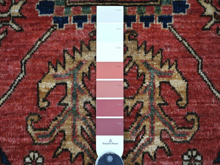 2'11" x 17'5" New Hand Knotted Red Wool Runner Oriental Rug - MOA10221171