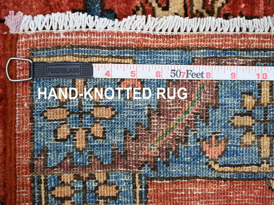 2'11" x 17'5" New Hand Knotted Red Wool Runner Oriental Rug - MOA10221171
