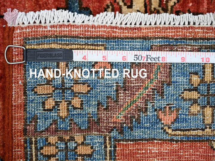 2'11" x 17'5" New Hand Knotted Red Wool Runner Oriental Rug - MOA10221171