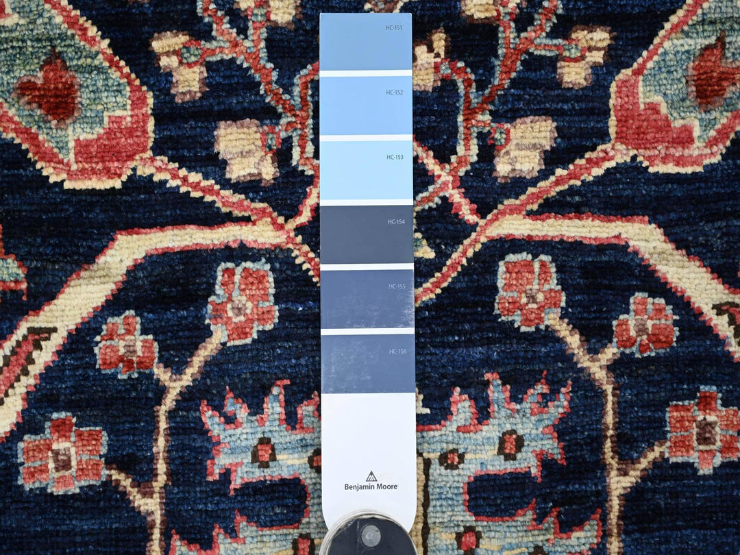 3'0" x 19'9" New Hand Knotted Blue Wool Runner Oriental Rug - MOA10221172