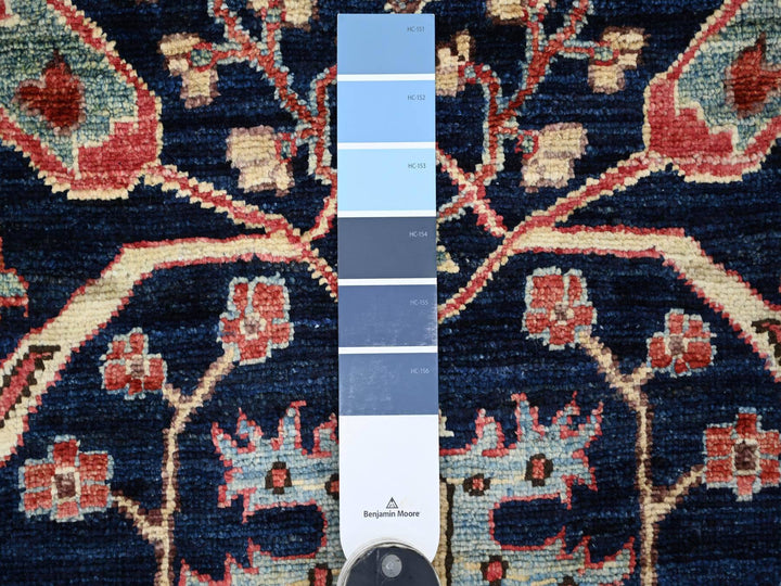 3'0" x 19'9" New Hand Knotted Blue Wool Runner Oriental Rug - MOA10221172