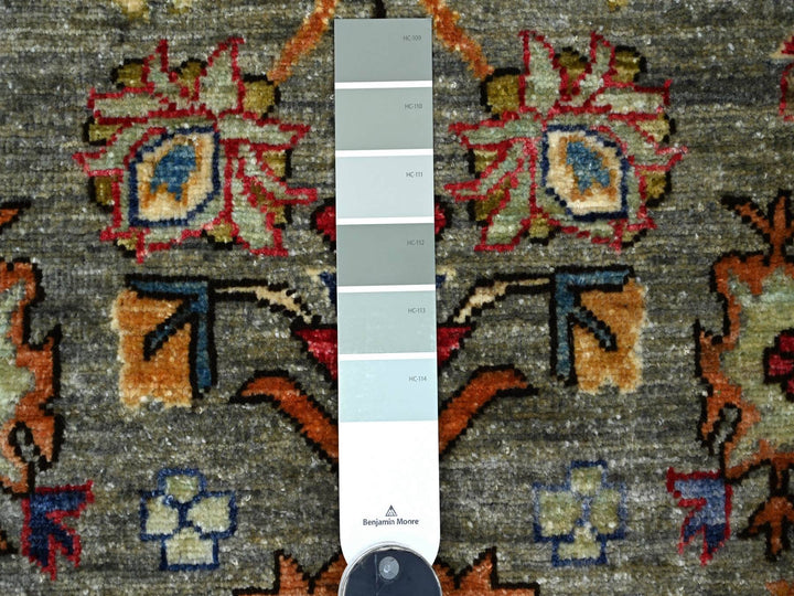 3'1" x 4'11" New Hand Knotted Grey Wool Rectangle Oriental Rug - MOA10221174