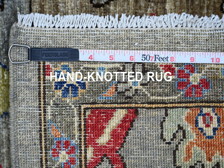 3'1" x 4'11" New Hand Knotted Grey Wool Rectangle Oriental Rug - MOA10221174