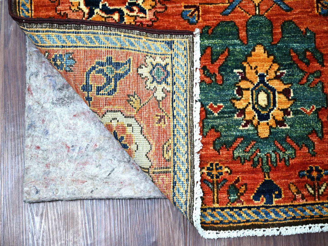 2'10" x 8'2" New Hand Knotted Red Wool Runner Oriental Rug - MOA10221176