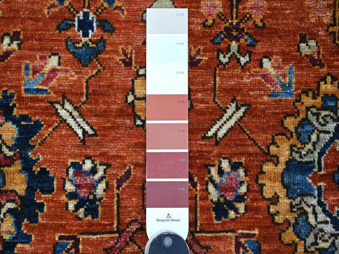 2'10" x 8'2" New Hand Knotted Red Wool Runner Oriental Rug - MOA10221176