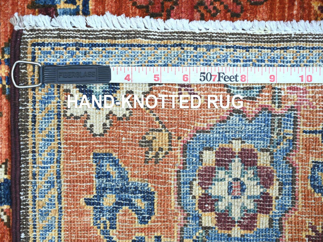 2'10" x 8'2" New Hand Knotted Red Wool Runner Oriental Rug - MOA10221176