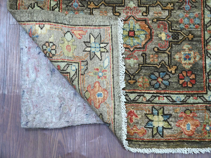 2'8" x 8'0" New Hand Knotted Grey Wool Runner Oriental Rug - MOA10221177