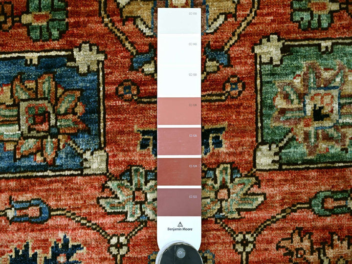 2'10" x 18'2" New Hand Knotted Red Wool Runner Oriental Rug - MOA10221179