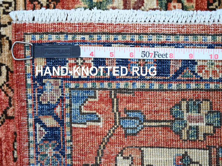 2'10" x 18'2" New Hand Knotted Red Wool Runner Oriental Rug - MOA10221179