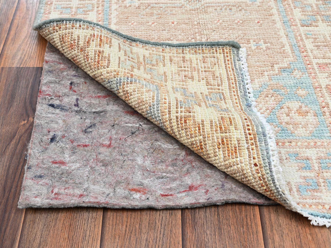 1'9" x 3'0" New Hand Knotted Blue Wool Rectangle Oriental Rug - MOA1022117