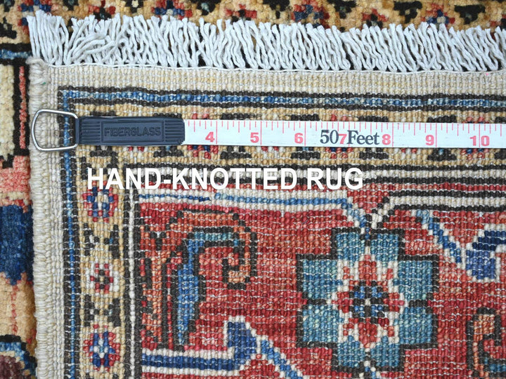 2'10" x 4'1" New Hand Knotted Ivory Wool Rectangle Oriental Rug - MOA10221182