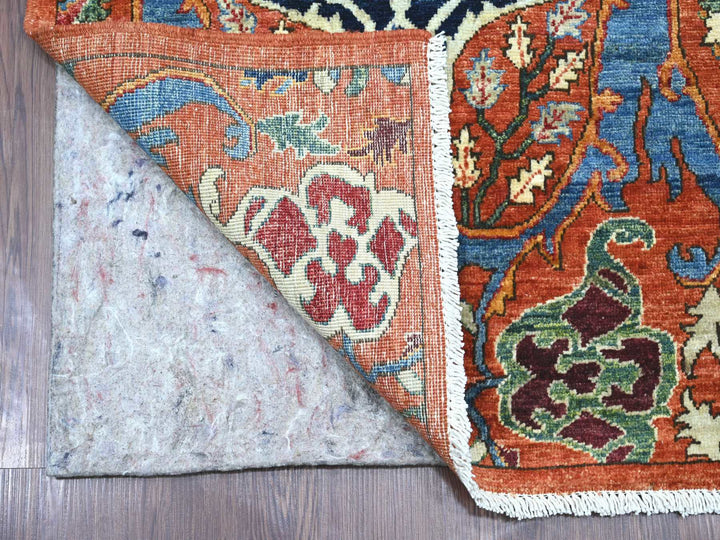 2'7" x 17'2" New Hand Knotted Orange Wool Runner Oriental Rug - MOA10221184