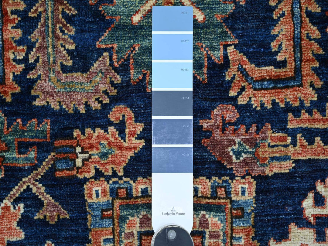 3'0" x 15'7" New Hand Knotted Blue Wool Runner Oriental Rug - MOA10221188