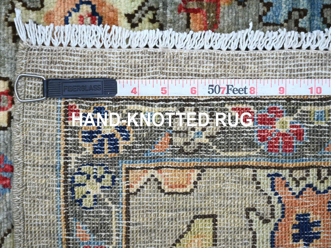 3'0" x 17'5" New Hand Knotted Grey Wool Runner Oriental Rug - MOA10221189