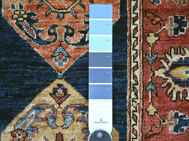 2'6" x 8'1" New Hand Knotted Blue Wool Runner Oriental Rug - MOA10221190